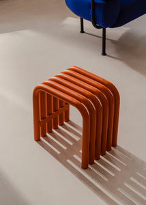 Kovová venkovní stolička Nokk oranžová