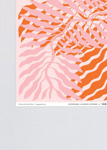 Plakát by Linnéa Andersson oranžový růžový 50x70cm