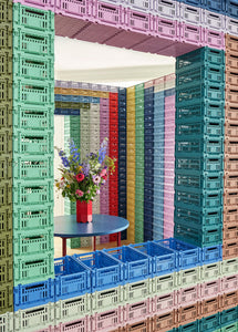 Úložný box Color Crate S skládací přepravka světle růžová powder