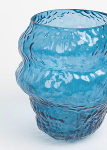 Strukturální váza Aurora modrá 18cm