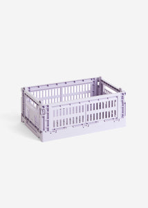 Úložný box Color Crate S skládací přepravka lavender fialová