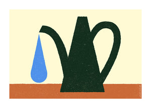Plakát Green Watering Can by Amélie Lehoux