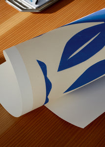Plakát Blue Paper Cut by Anne Laval