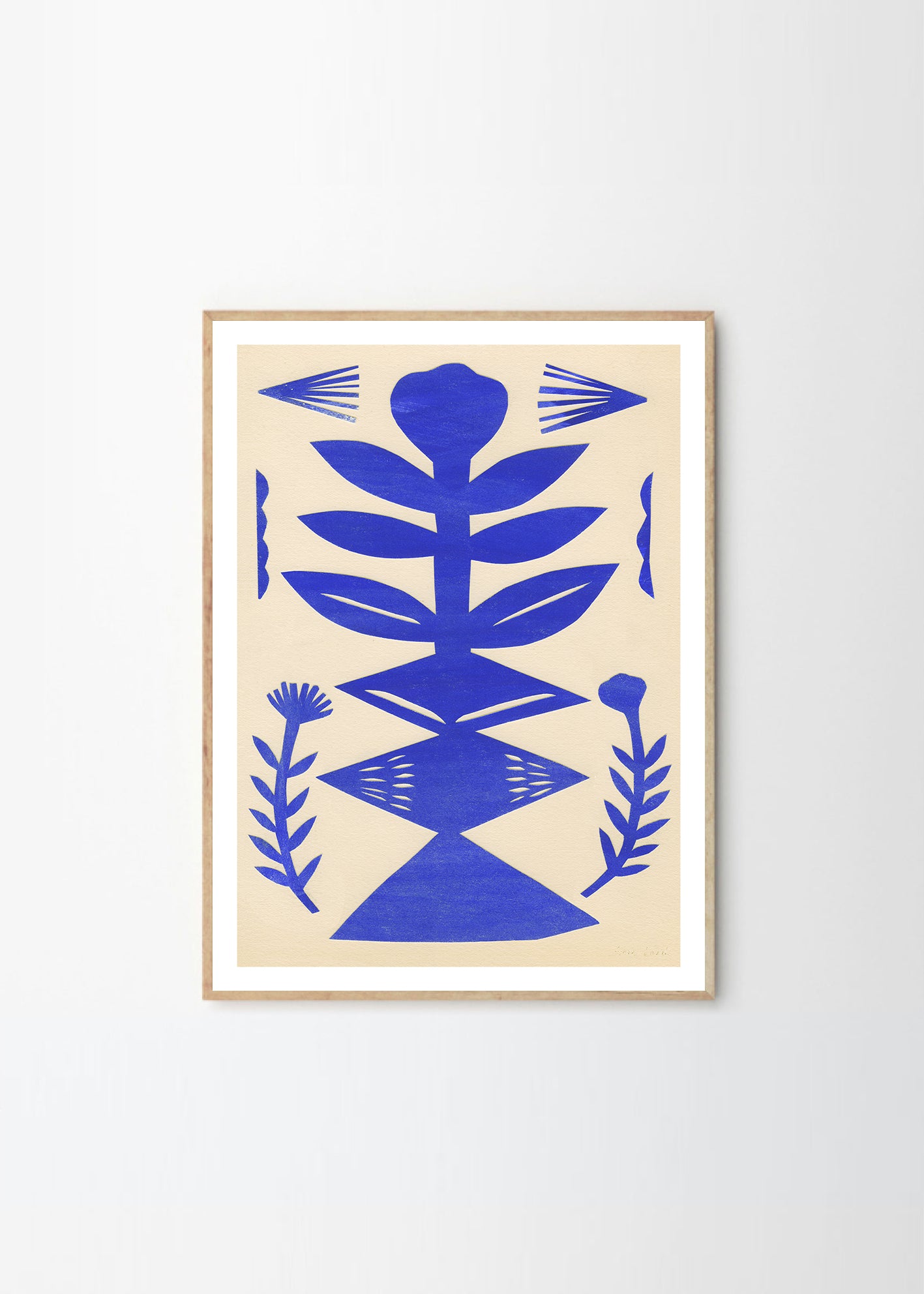 Plakát Blue Paper Cut by Anne Laval