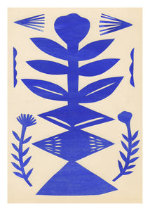 Plakát Blue Paper Cut by Anne Laval