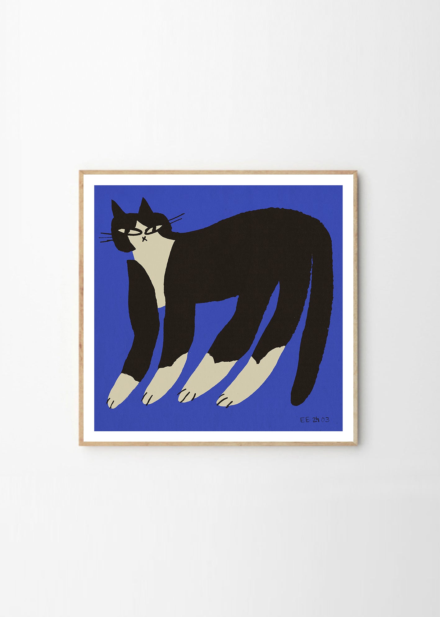 Plakát Cat in Blue by Enikő Katalin Eged