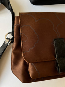 Kabelka Mini Messenger Piirto Unikko hnědá