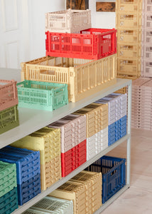 Úložný box Color Crate S skládací přepravka růžová blush