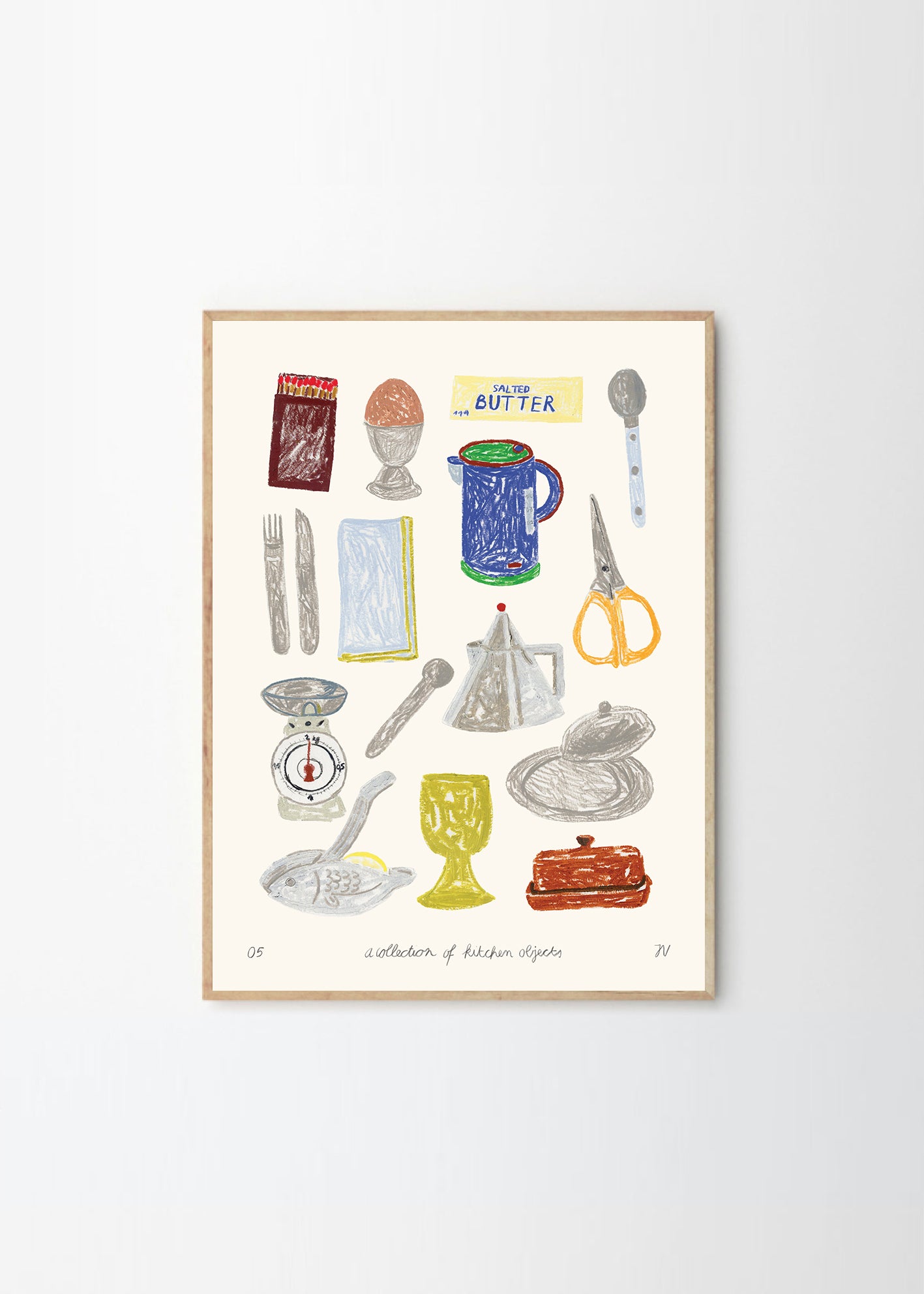 Plakát A Collection of Kitchen Objects by Isabelle Vandeplassche