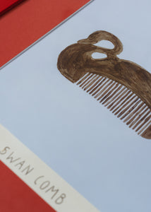 Plakát Swan and Fish Comb by Isabelle Vandeplassche