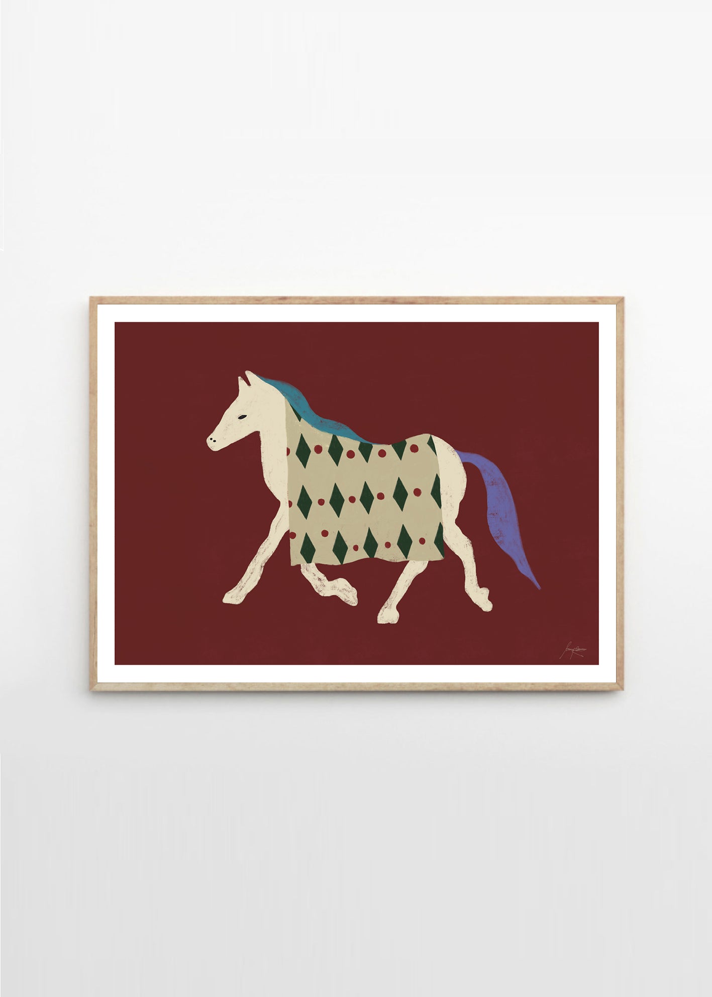 Plakát Horse Bordo by Lucrecia Rey Caro
