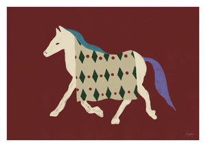 Plakát Horse Bordo by Lucrecia Rey Caro