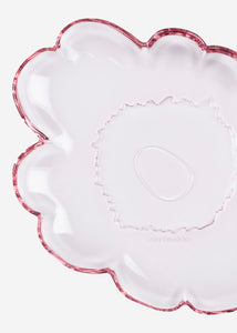 Skleněný talíř Unikko 20cm růžový