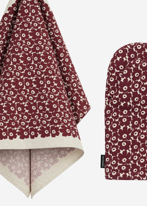Kuchyňská sada Pikuinen Unikko burgundy 3ks