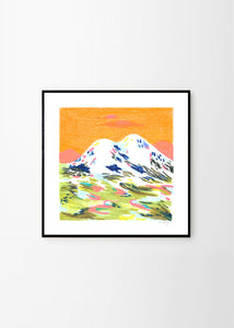 Plakát Orange Mountain by Nina Dissing