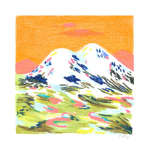 Plakát Orange Mountain by Nina Dissing