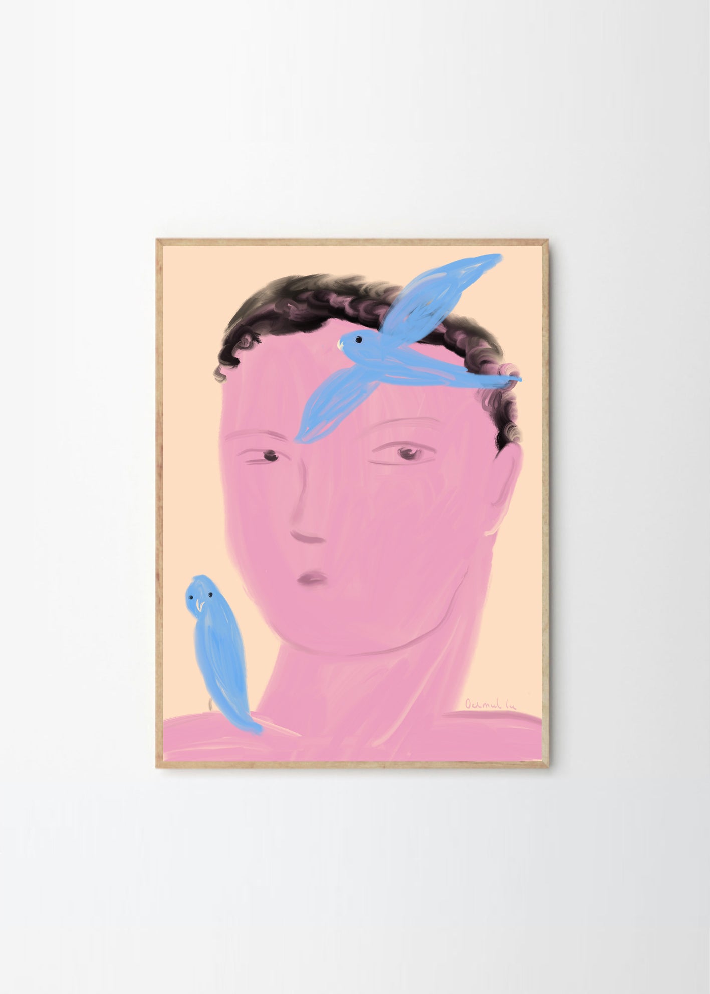 Plakát Boy and Parrot by Oamul