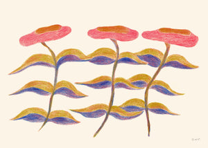 Plakát Three Flowers by Ojuna Njama Petersen
