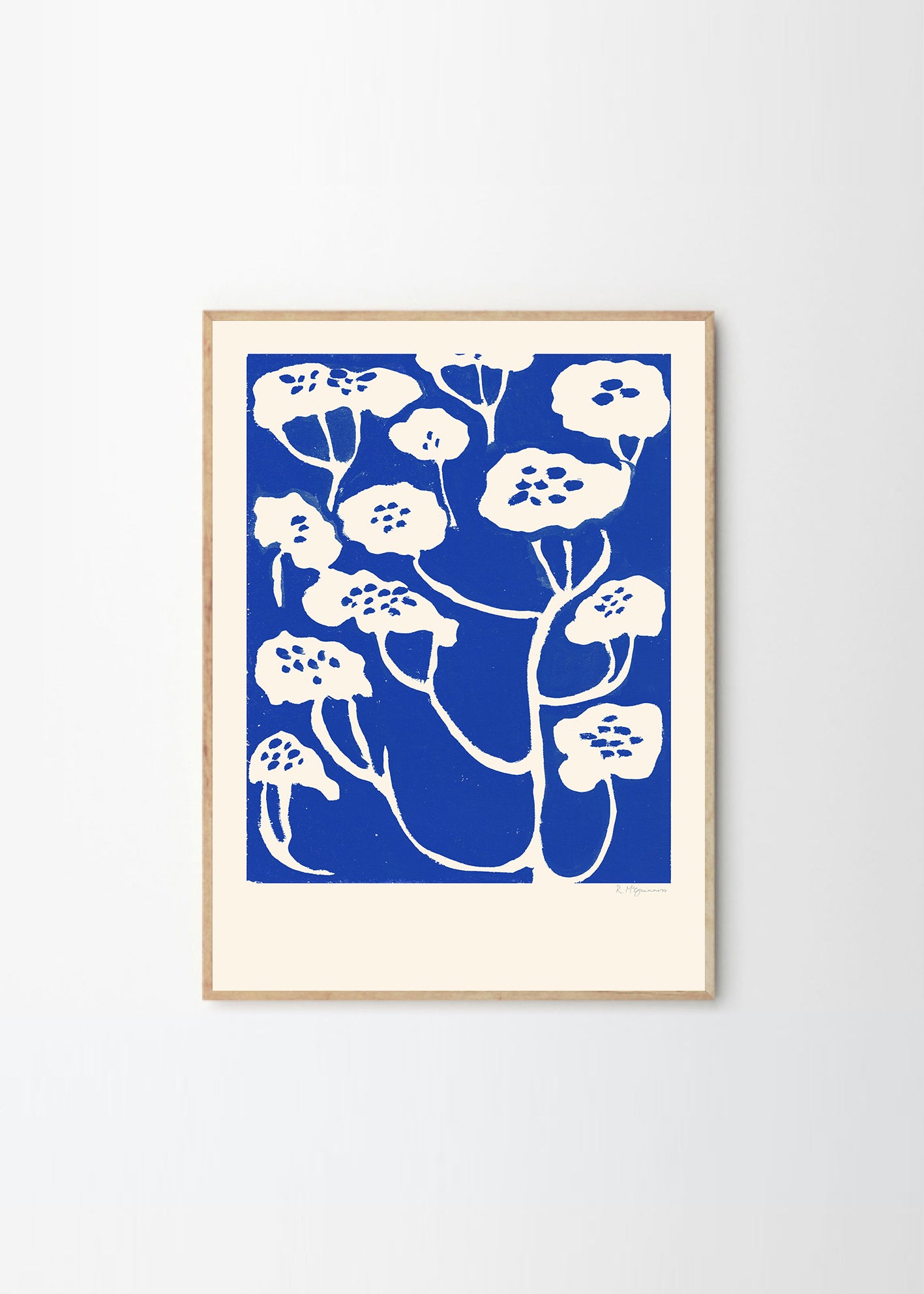 Plakát Blue Flower by Rosie McGuinness