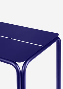 Venkovní kovový stůl Nokk modrý 130cm