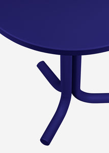 Venkovní kovový bistro stolek Nokk modrý 59cm