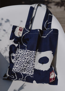 Látková taška Shopper Unikko Kollaasi 60th Anniversary bag 44x43cm