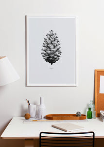 Plakát Grey Pine Cone by Form Us with Love 50x70cm