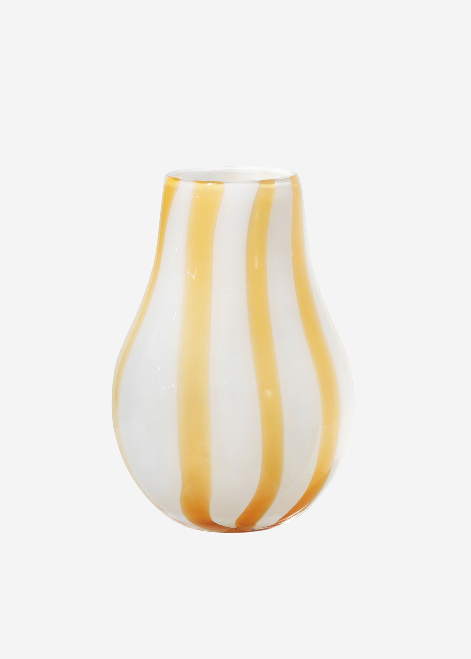 Váza Ada Stripe karamelově žlutá 22cm