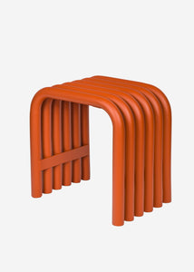 Kovová venkovní stolička Nokk oranžová
