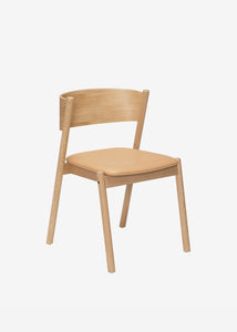 Dubová jídelní židle Oblique se sedákem sada 2ks 