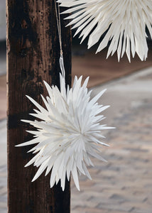 Vánoční hvězda Dust papírová off-white