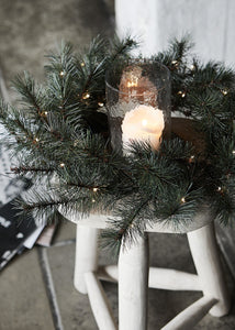 Vánoční věnec Wreath s LED světly 45 cm jedlový