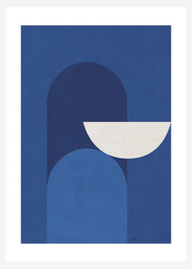 Plakát Abstract Blue by Alexandra Papadimouli