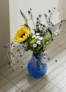 Váza Ada Cross Stripe modrá 22cm