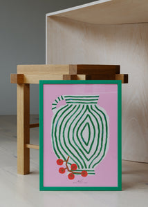 Plakát Vase and Currants by Matías Larrain