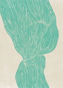Plakát The Line - Green by Rebecca Hein